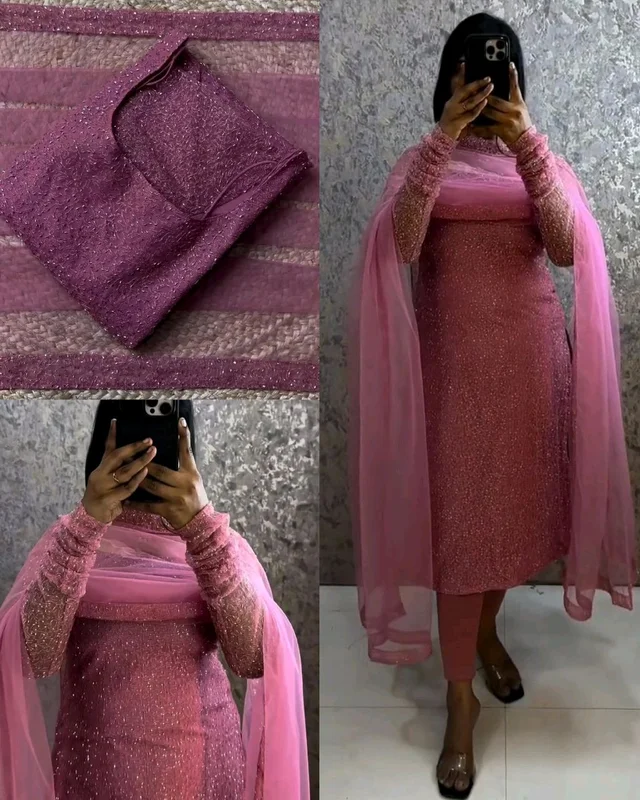 Launching New Designer Party wear kurti with dupatta - S, Pink