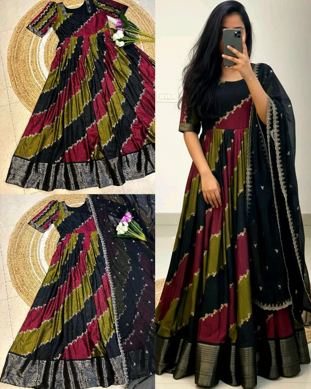 Most Trending Design Anarkali With Duaptta - M