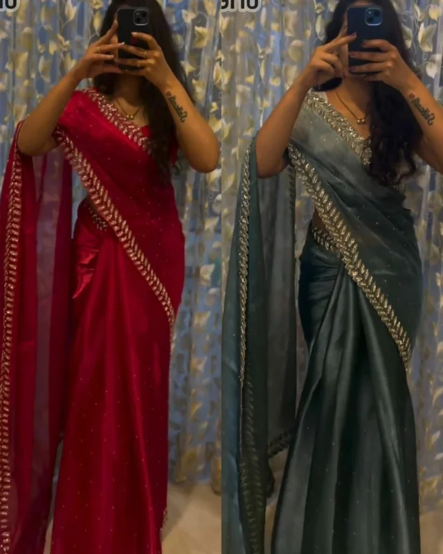 Jimmy Choo Saree 5 Colours - Free Sizs, Red