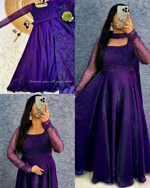 Trendy perfect party wear for upcoming festivals and functions, Extra adding dupatta and belt for looking style change multiple ways 🥳 - M, Pigment Indigo