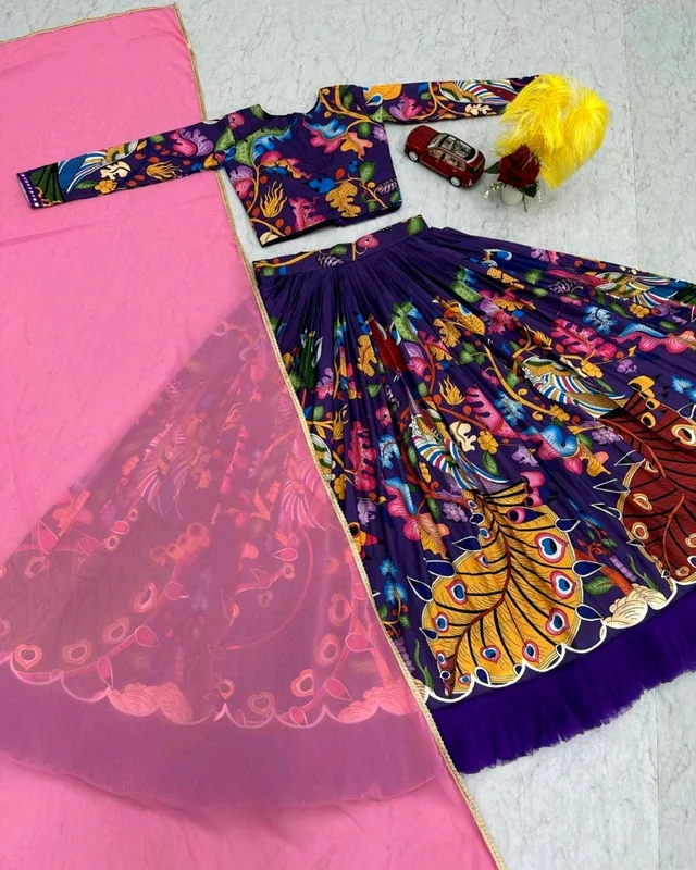 Launching Wedding wear Lehenga Choli With Cancan - M, White