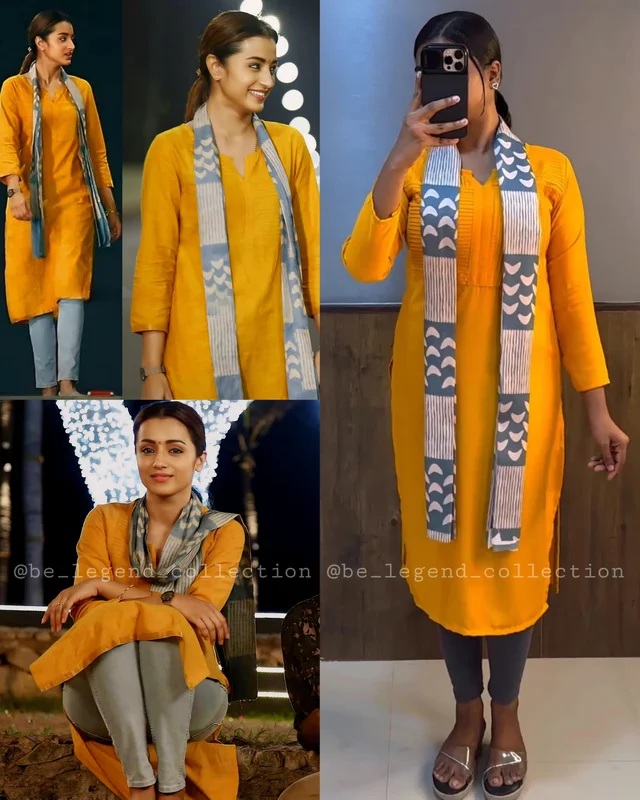 96 Movie Trisha Mam Kurti Set - 2XL
