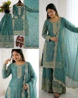 Eid ๐ Collection Heavy Embroidery Sequence Work Top-Bottom And Dupatta Set Fully Stitched Ready To Wear ๐ฅ๐๐ฅฐ
- L, Purple