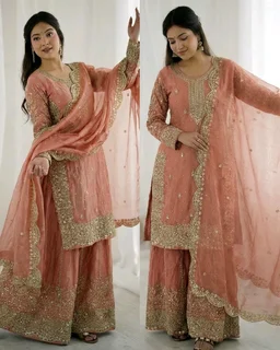Eid ๐ Collection Heavy Embroidery Sequence Work Top-Bottom And Dupatta Set Fully Stitched Ready To Wear ๐ฅ๐๐ฅฐ
- 2XL, Teal