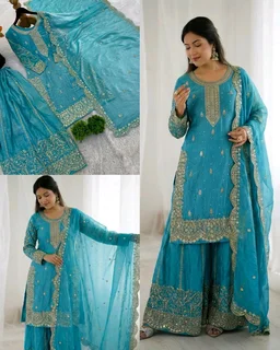 Eid ๐ Collection Heavy Embroidery Sequence Work Top-Bottom And Dupatta Set Fully Stitched Ready To Wear ๐ฅ๐๐ฅฐ
- 2XL, Teal