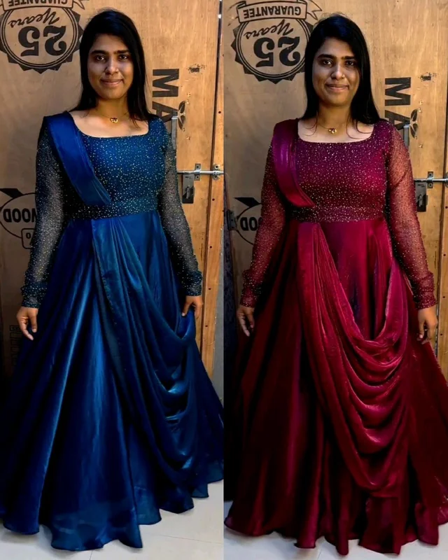 Trendy perfect party wear for upcoming festivals and functions, Extra adding dupatta and belt for looking style change multiple ways 🥳
- S, Pompadour