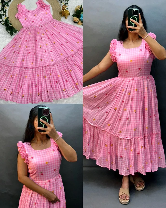 Mul-Chanderi Summer Midi Collection⛱️
- M, Pink