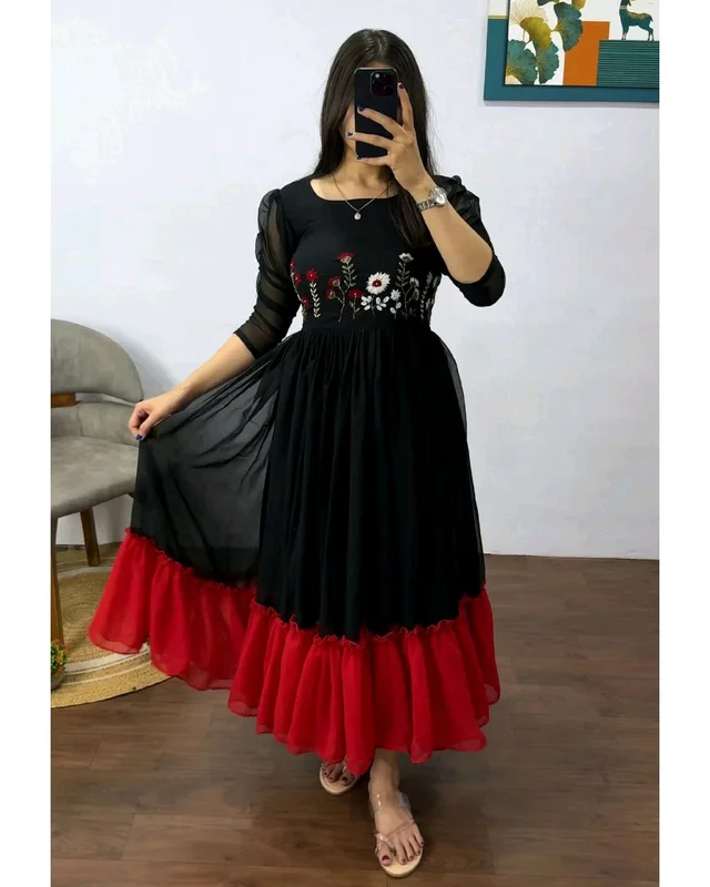 Stylish Beautiful Handwork Gowns
- M, Blue