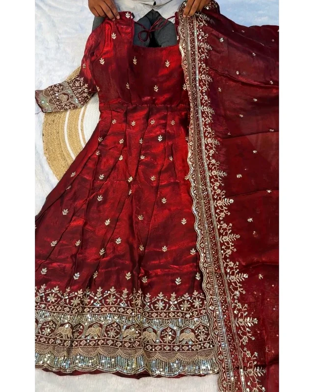 NEW Launching Designer Party Wear Look Collection - XL, Bright Red