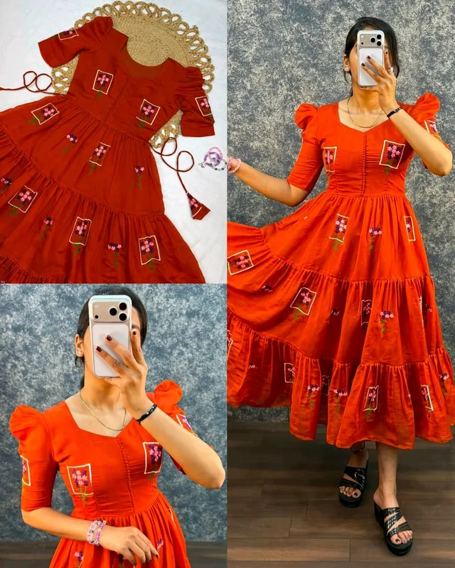 Trendy SUMMER SEASON SOUTH MAL COTTON Frocks - 3XL, Jungle Mist