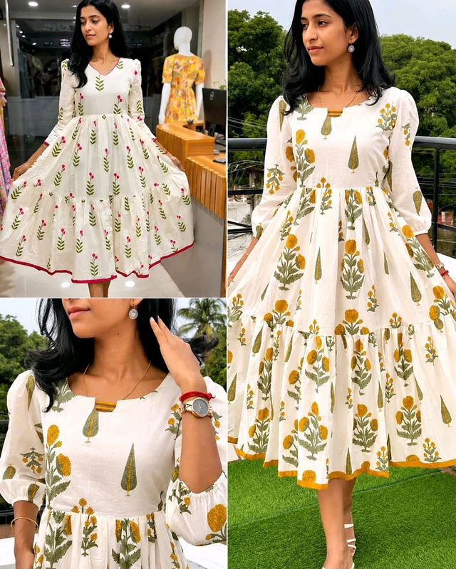 BEAUTIFUL ELEGANCE FLORAL PRINT GOWN - XL, Yellow