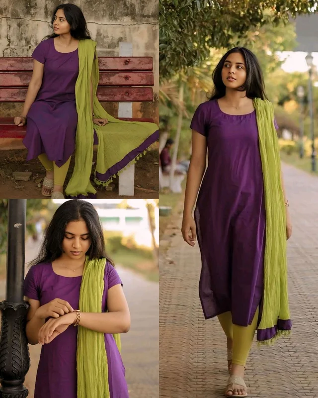 Summer season Special celebrity style for perfect Daily Routine Office work to Feel light weight (Kurti+dupatta) - M