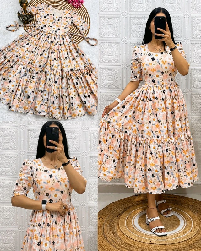 Trendy New Designs Beautiful Hakuba Maxi Dress - 3XL, Papaya Whip