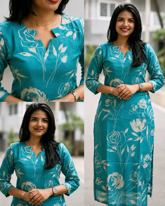 Trendy Printed New Pattern Design Kurti For Women - XL