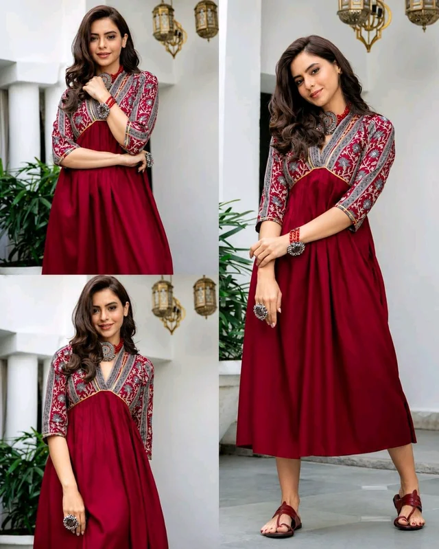 Trendy Stylish Beautiful Printed Anarkali Kurti for Women's Ethnic Wear Festive Fancy Wear Party Wear Gown
- 2XL, Pink