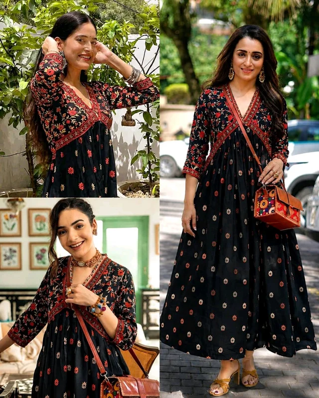 Trendy Stylish Beautiful Printed Anarkali Kurti for Women's Ethnic Wear Festive Fancy Wear Party Wear Gown
- 3XL, Pink