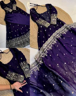 NEW Launching Designer Party Wear Look Collection - M, Maroon