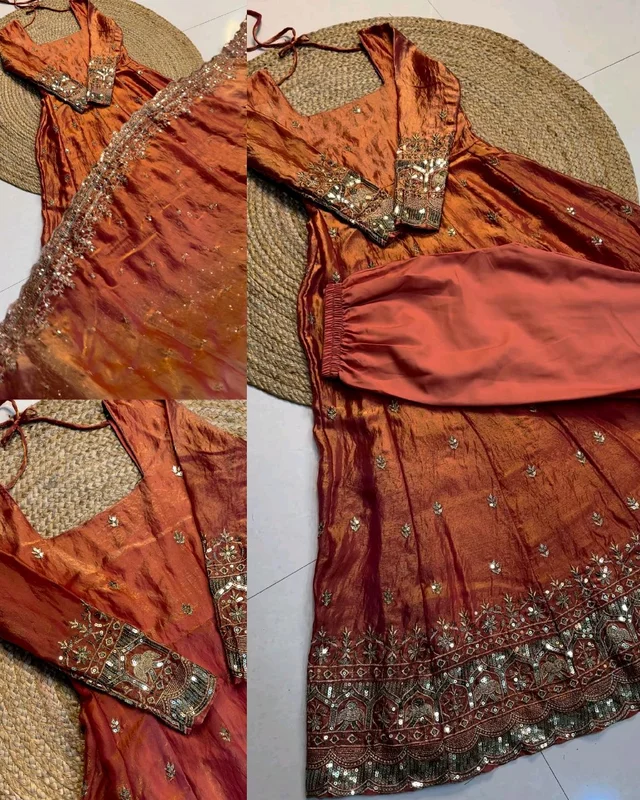 NEW Launching Designer Party Wear Look Collection - M, Maroon