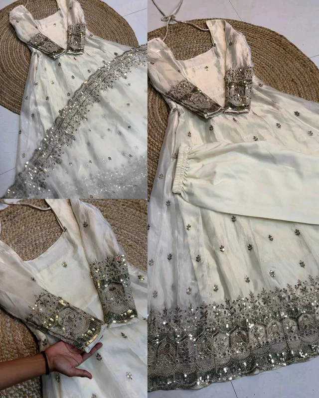 NEW Launching Designer Party Wear Look Collection - 2XL, White