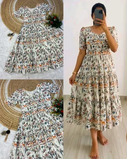 Kalmkari Maxi gown soft Maslin cotton with digital print.
- L, Wine