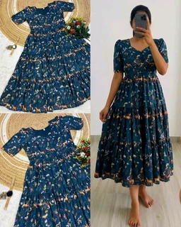 Kalmkari Maxi gown soft Maslin cotton with digital print.
- XL, Wine