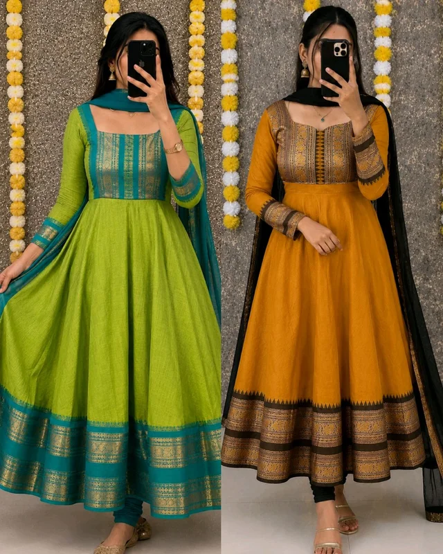 Trendy Tradational Anarkali Collection
- XL, Olive Green