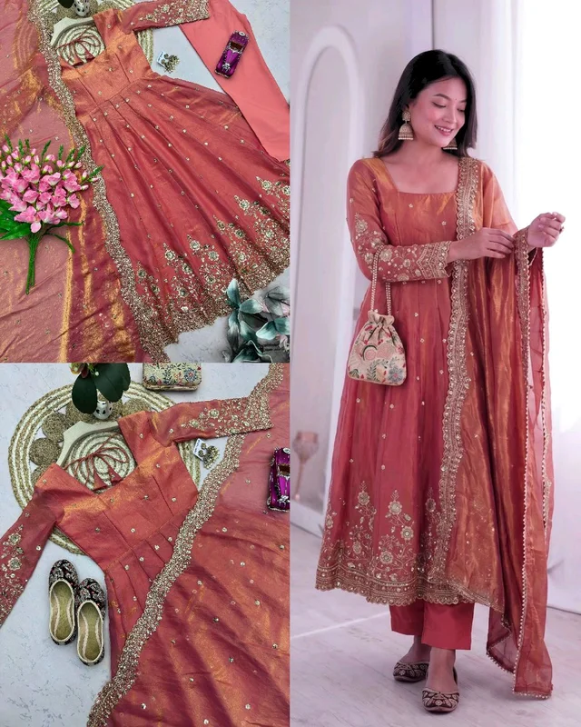 NEW Launching 9 Colours In Designer Party Wear Look Collection
- XL, Peach