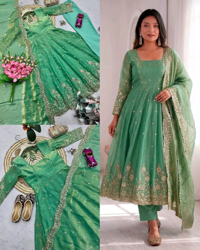 NEW Launching 9 Colours In Designer Party Wear Look Collection
- 2XL, Lite Green