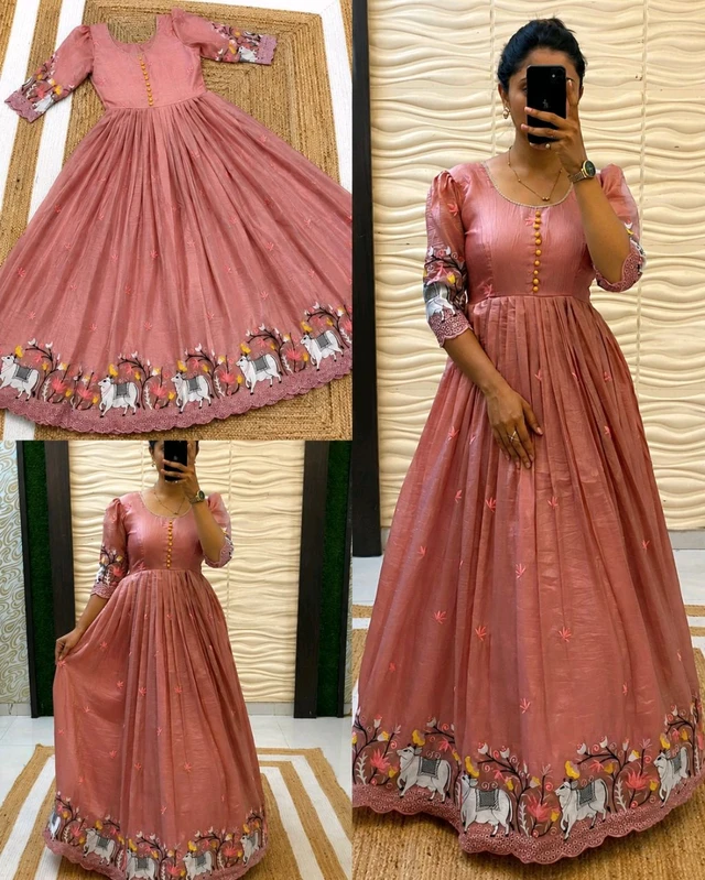 Super Hit Beautiful Gown - XL, Pink