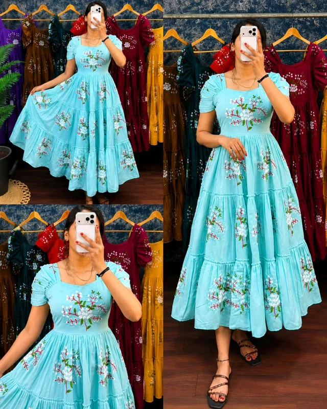 Super Hit Beautiful Premium Embroidery Puff Hand Midi
- L, Maroon