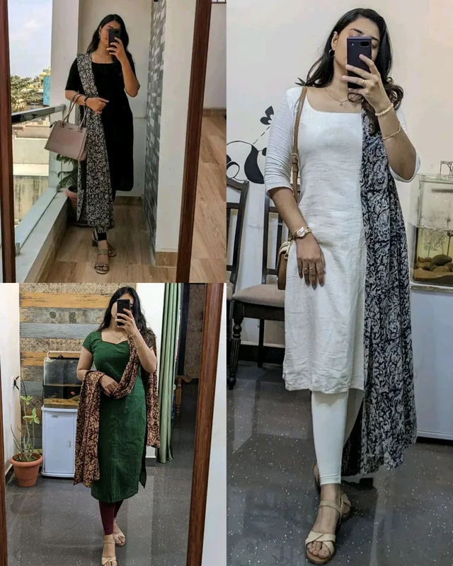 Ready to wear Fully stitched Multicolour Daily routine Office work wearable Light weight Kurti with Faux Georgette Digital printed Dupatta - Green, 2XL