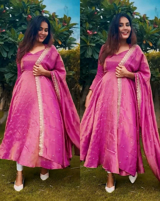 Designer Silk Gown A Beautiful Blend Of elegance and Charm For This Wedding and festival - M