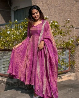 Designer Silk Gown A Beautiful Blend Of elegance and Charm For This Wedding and festival - XL