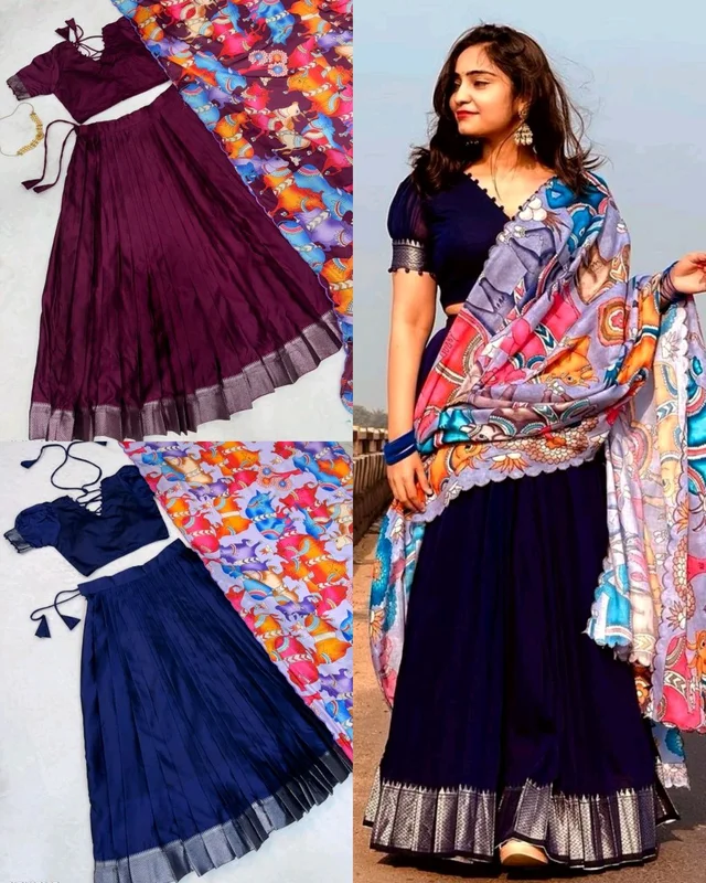 Ready To Wear Lehenga - XL, Blue
