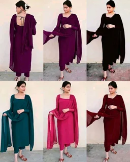 Stylish Women Kurta Sets - 2XL, Black