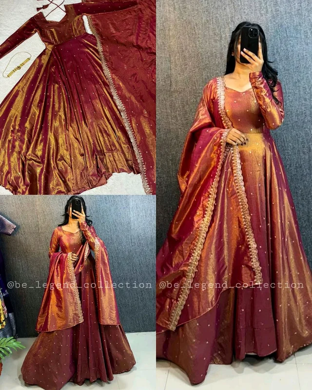 Grand Premium Look Outfit With Colours - Copper Red, M