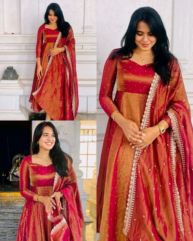 Grand Premium Look Outfit With Colours - Copper Orange, M
