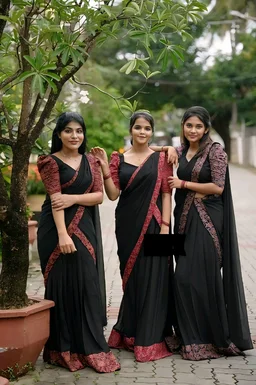 Ready to wear Beautiful 3 Colour DHAVANI SET - 3XL, Black & Grey