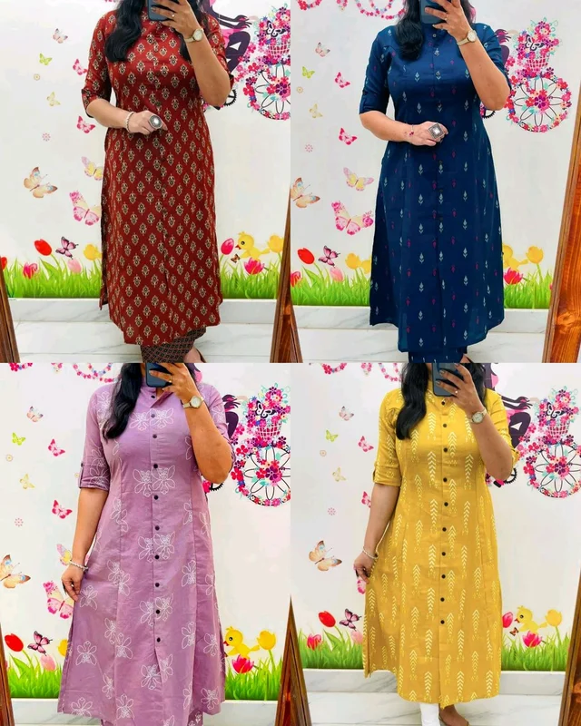 Launching Designer Co-Ords set in *Aline kurti pattern paired with Ankle length pant - Pink, 2XL