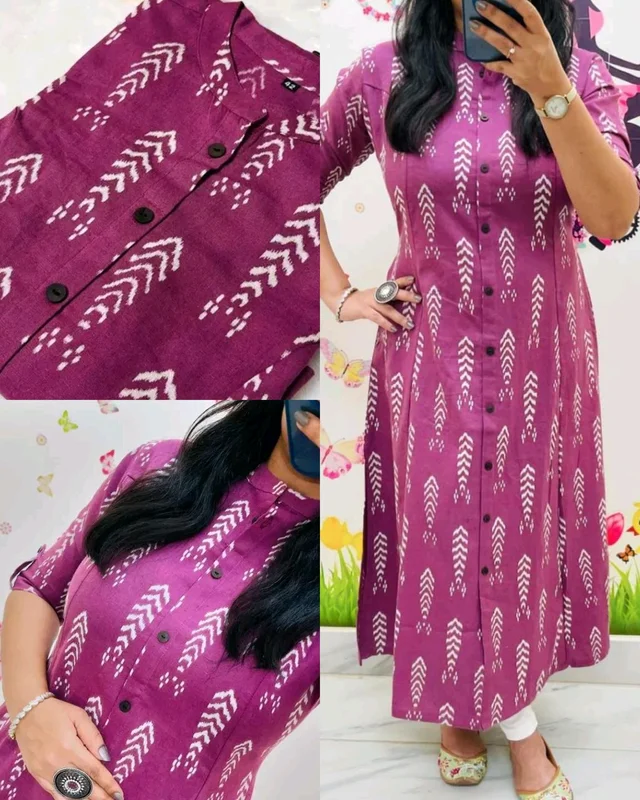 Launching Designer Co-Ords set in *Aline kurti pattern paired with Ankle length pant - Fuchsia Pink, 3XL