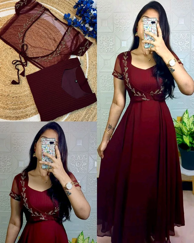 Wear in 2ways ❤️ Gown + Removable coat - L