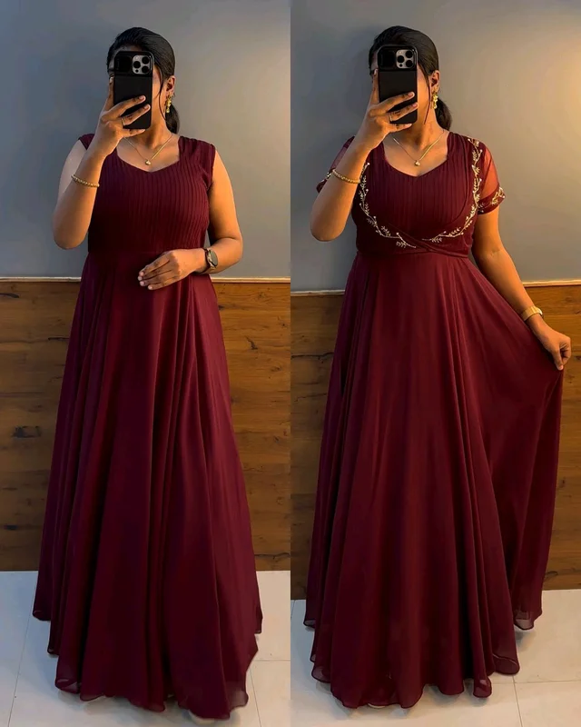 Wear in 2ways ❤️ Gown + Removable coat - M