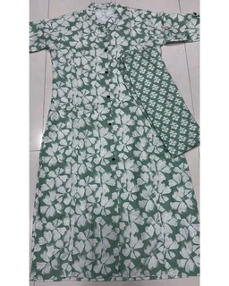Launching Designer Co-Ords set in *Aline kurti pattern paired with Ankle length pant - Shadow Green, L