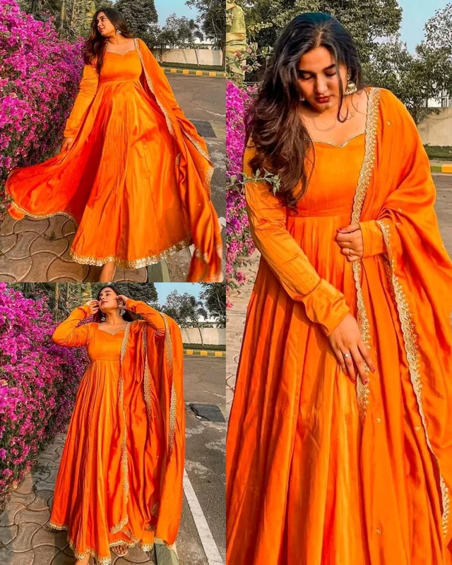 Trendy Gown with Dupatta - XL