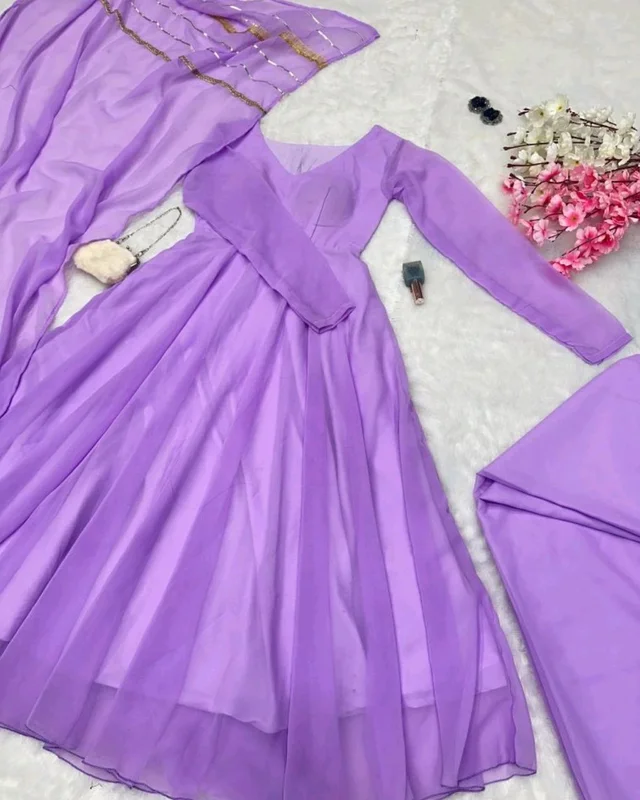 Elegance with Modern Exclusive Anarkali Design 🌸 - 2XL, Mauve