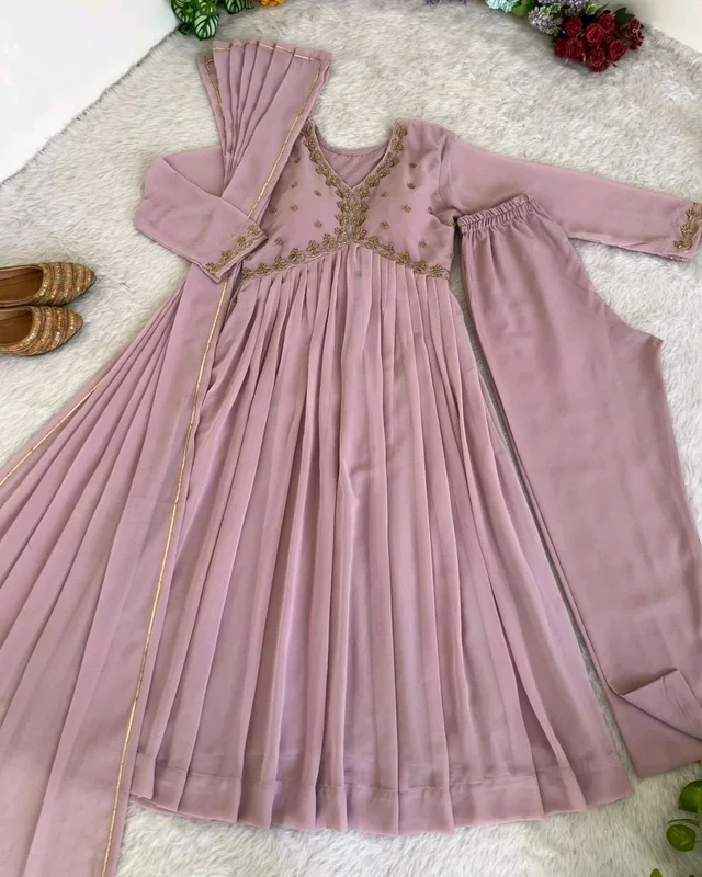 New Special Party wear Aliya cut Dresses - S, Thistle