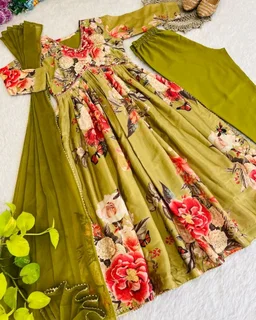 New Special Party wear Aliya cut Dresses - S, Thistle