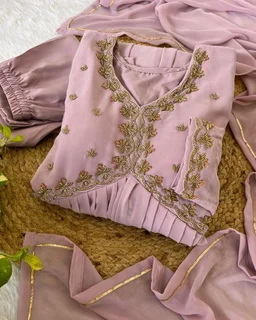 New Special Party wear Aliya cut Dresses - S, Thistle