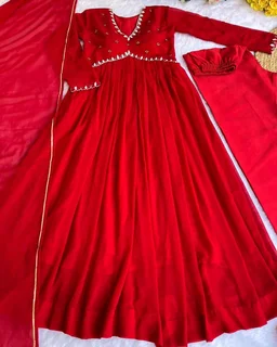 New Special Party wear Aliya cut Dresses - S, Red