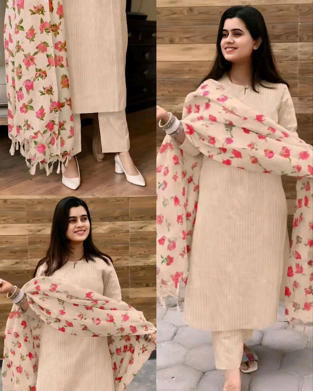 New Fabulous Full Set Kurta with Dupatta and Bottomwear - Teal Blue, 2XL